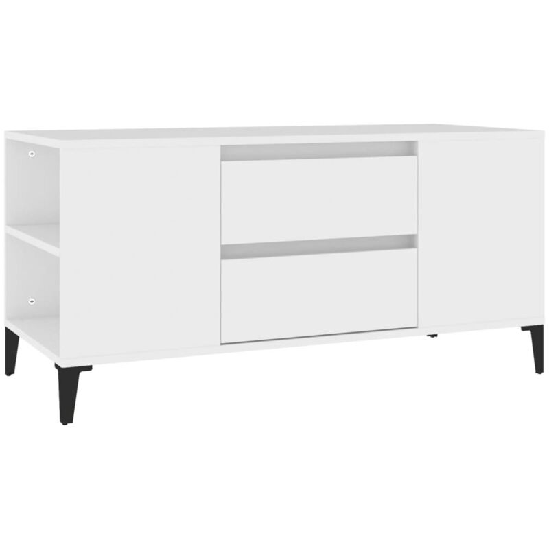 Jinlefu - TV-Schrank Weiß 102x44,5x50 cm Holzwerkstoff vidaXL