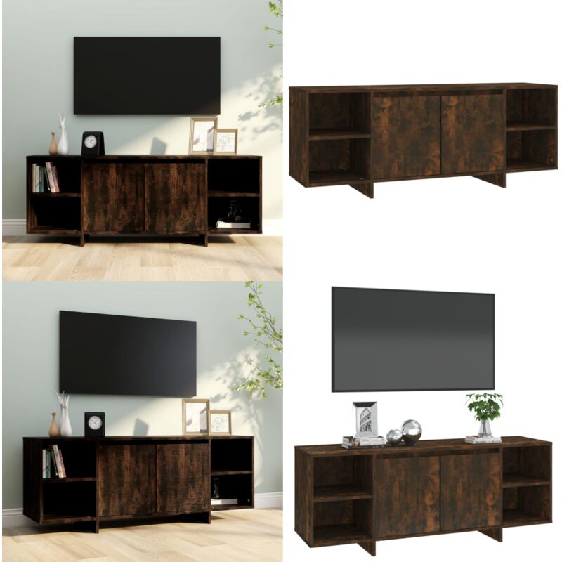Vidaxl - TV-Schrank Räuchereiche 130x35x50 cm Holzwerkstoff - TV-Schrank - Lowboard - Holzmöbel - Fernsehtisch - Entertainmentcenter - Home & Living