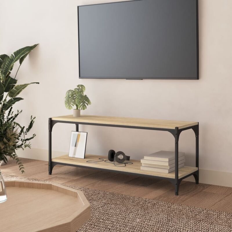Vidaxl - TV-Schrank Sonoma-Eiche 100x33x41 cm Holzwerkstoff und Stahl