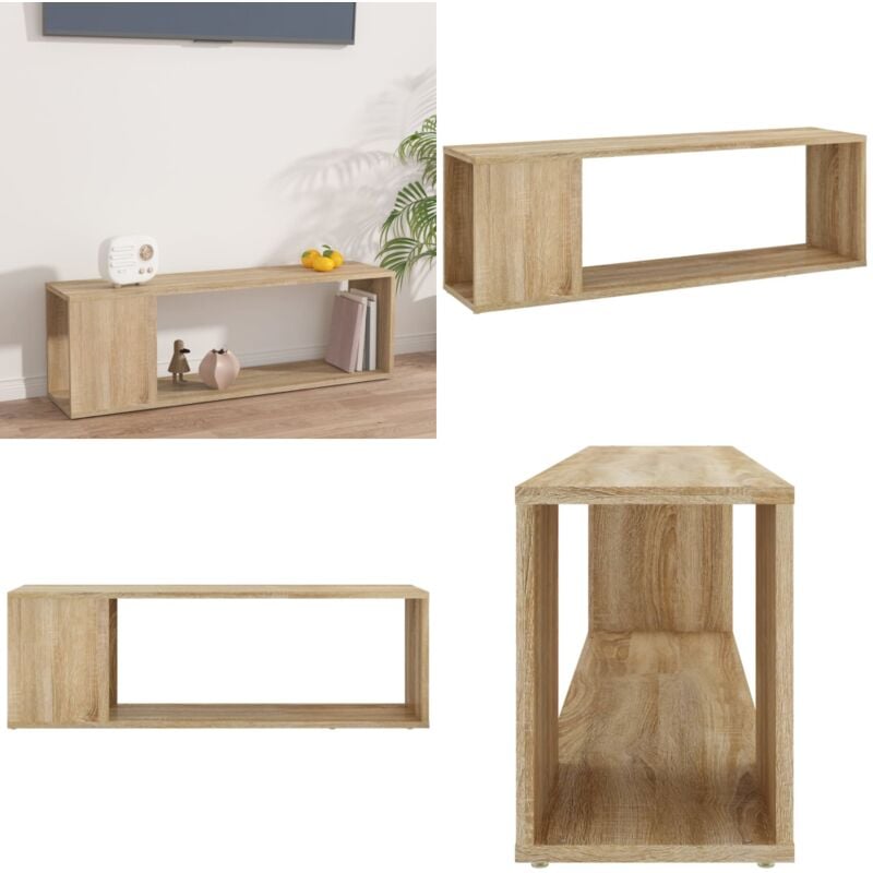 Vidaxl - TV-Schrank Sonoma-Eiche 100x24x32 cm Holzwerkstoff - tv Schrank - Holzwerkstoff - Sonoma Eiche - Wohnwand - Regal - Home & Living