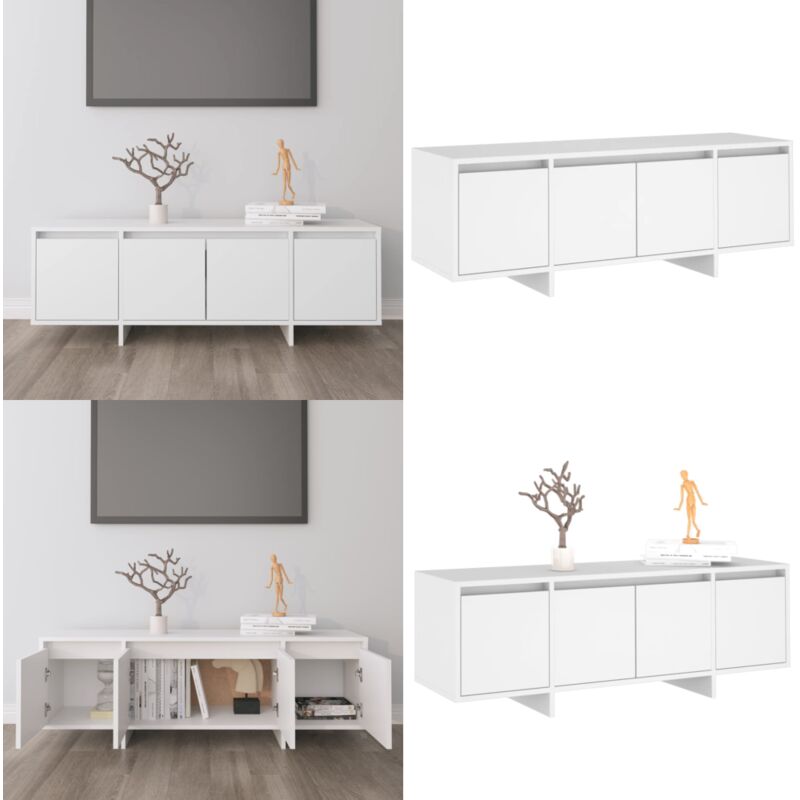 Vidaxl - TV-Schrank Weiß 120x30x40,5 cm Holzwerkstoff - TV-Schrank - Lowboard - Holzmöbel - Weißer TV-Stand - Fernsehtisch - Home & Living