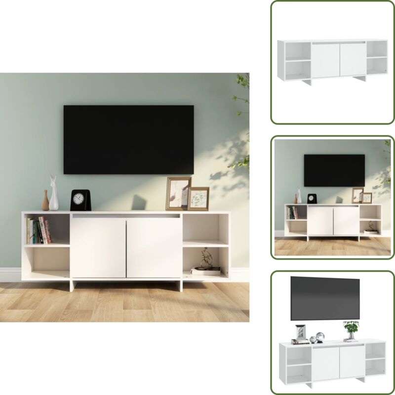 Vidaxl - TV-Schrank Weiß 130x35x50 cm Holzwerkstoff - TV-Schrank - Lowboard - Holzmöbel - Fernsehtisch - Weißer TV-Stand
