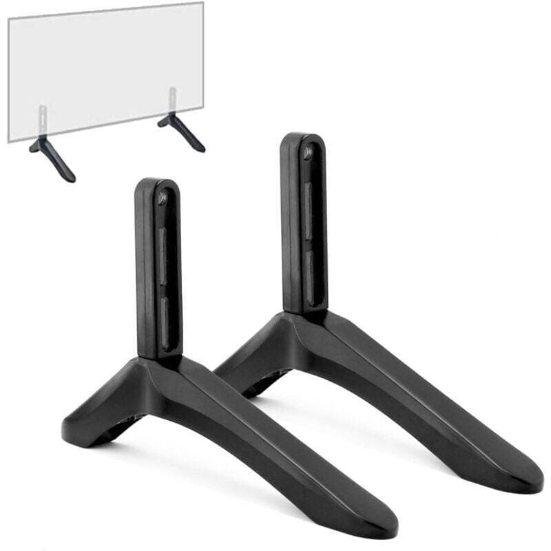 TV-Ständer, TV-Halterungen für 32-65 Zoll Fernseher, TV-Ständer für flache und gebogene LCD-Fernseher bis 45 kg, Montagelochabstand 22 mm bis 55 mm