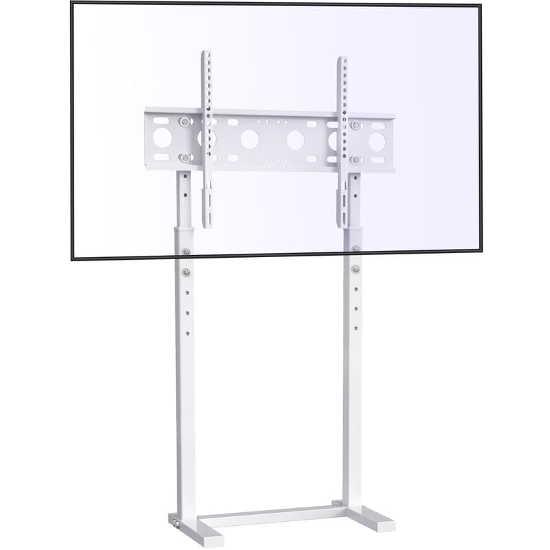 Tv Standfuß 32-65 Zoll tv Ständer Höhenverstellbar VESA:600400 Fernseher Ständer Universal lcd led tv Display Halterung bis max.40kg weiß