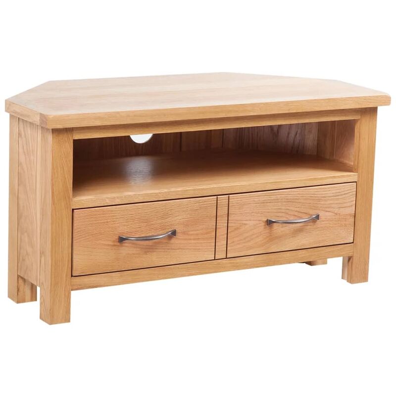 TV-Schrank mit Schublade 88x42x46 cm Massivholz Eiche vidaXL