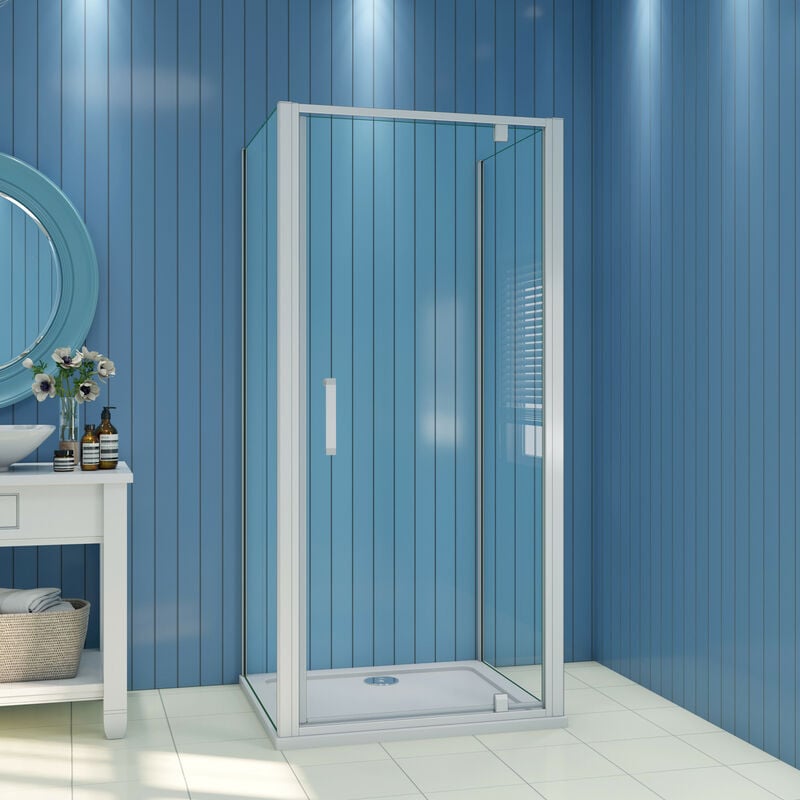 U-Duschkabine Nischentür 90x76x90cm (Seitenwand:90cm) Schwingtür Duschkabine Duschabtrennung Dusche