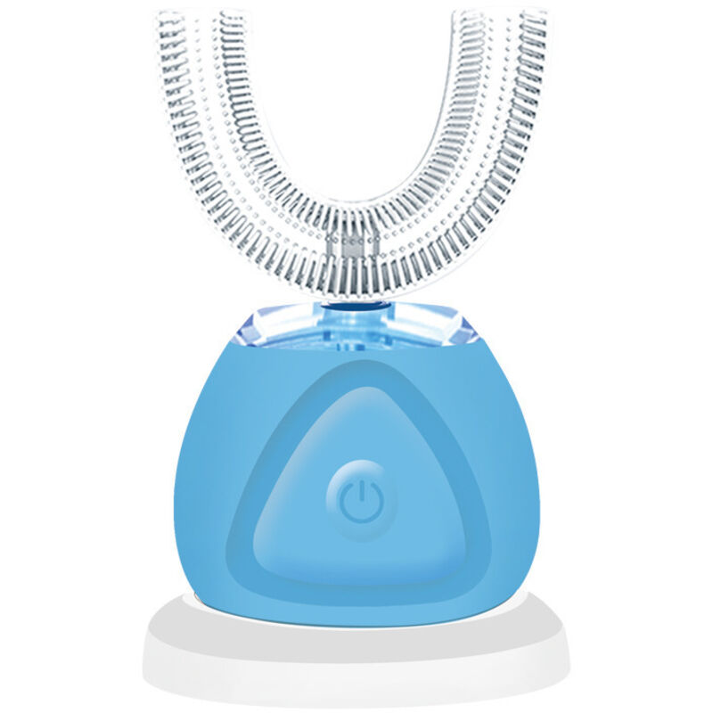 U-förmige elektrische Zahnbürste für Erwachsene, wasserdicht (IPX7), wiederaufladbar, 360°-Rundum-Zahnbürste mit 30-Sekunden-Abschaltautomatik,