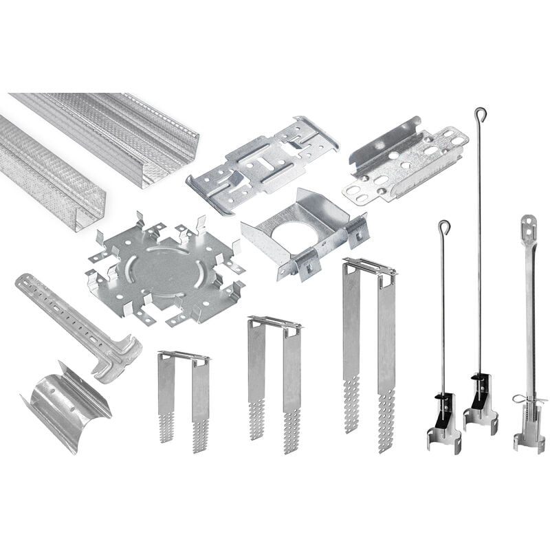 Ud 28 / cd 60 Trockenbau Profile & Zubehör Direktabhänger Rigips Decke Unterkonstruktion: 18cm Ankerhänger, 50 Stück (Zubehör)