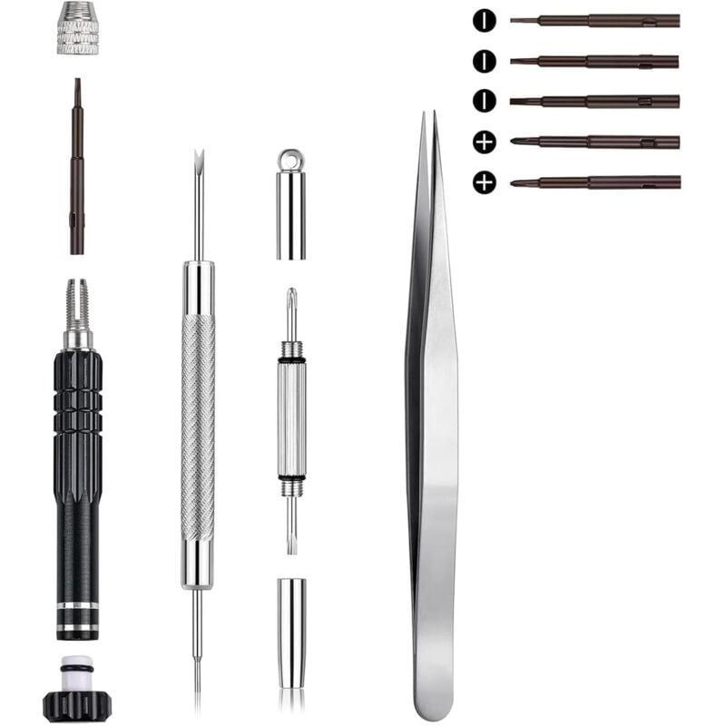 Uhren Präzision Schraubendreher Set, 9 Stück Präzisions Schraubendreher für Uhren Brillen Schmuck, Uhrmacherwerkzeug Mini