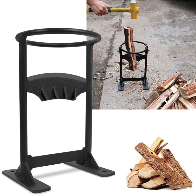 UISEBRT 21x16x31cm Manueller Holzspalter Spaltwerkzeug Brennholzspalter, Anzündholzspalter aus Stahl, Tragbarer arbeitssparend Brennholzspalter, für