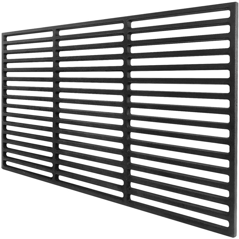 Gusseisen Grillrost 60 x 40cm - Rechteck Gussrost Emailliert Grillgitter Grill, fuer Gasgrill, Holzkohlegrill und mehr (60 x 40cm) - Uisebrt
