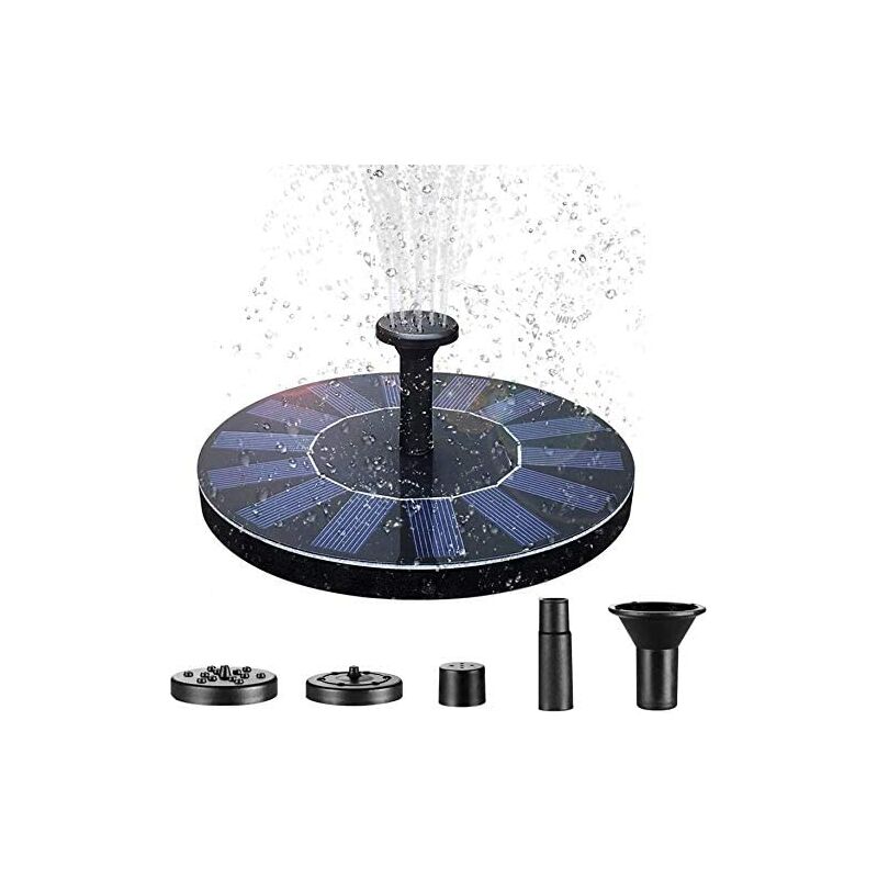 Teichpumpe Solar 1.4W - Brunnenpumpe Springbrunnenpumpe Solarpumpe Springbrunnen Pumpe Fontaene Wasserpumpe fuer Garten, Kleiner Teich,