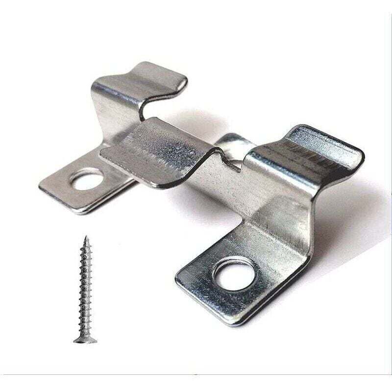 Ulisem, 100 Stück Verbund-Terrassendielen-Clips mit Edelstahlschrauben (Höhe 1 cm)