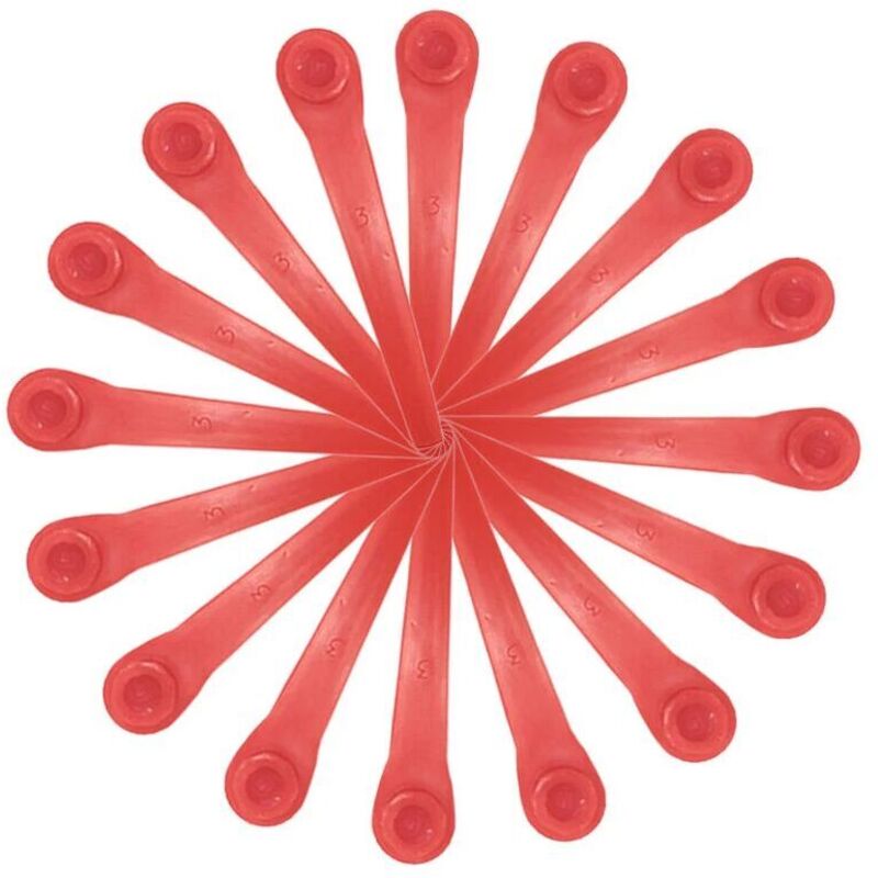 100er-Pack Kunststoffklingen kompatibel mit Gardena Rasentrimmern, Ersatzklingen für Gardena Rasentrimmer und Akku-Rasentrimmer. - Ulisem