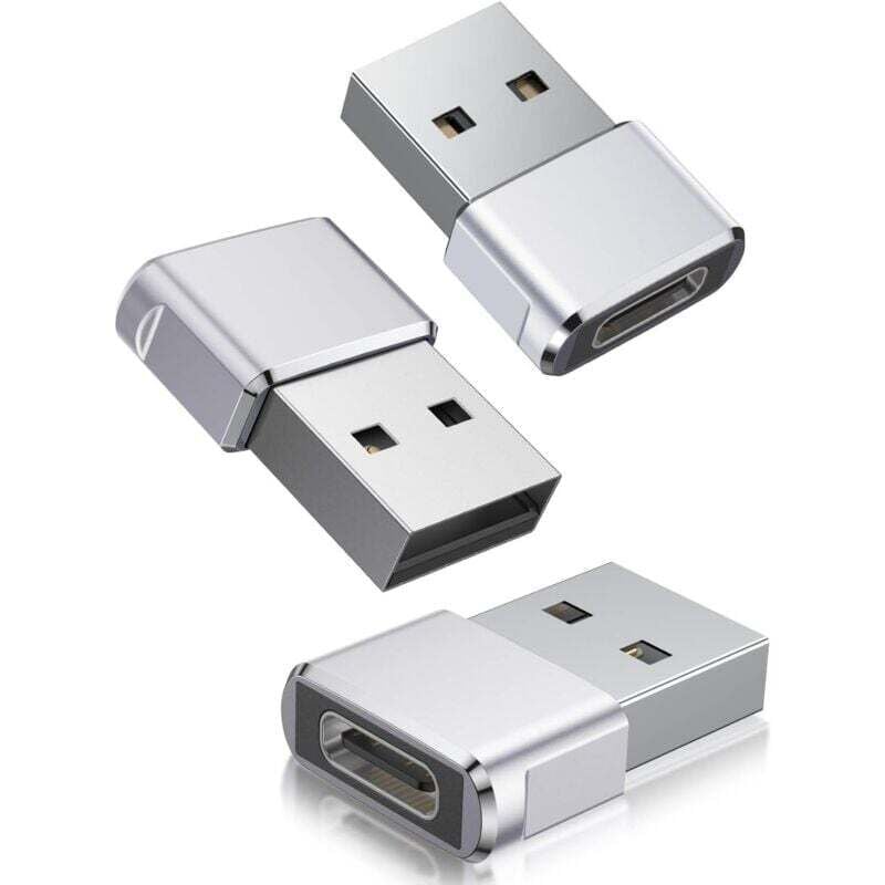 Ulisem 3er-Pack USB-C-auf-USB-Adapter, USB-C-Buchse auf USB-Stecker, Typ-C-Ladekabel-Konverter für iPhone 13 12 Mini Pro Max, Airpods iPad 8 Apple