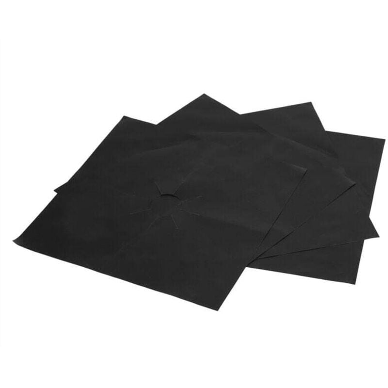 Ulisem 4er-Pack antihaftbeschichtete Gasherd-Brennerschutzvorrichtungen (schwarz)