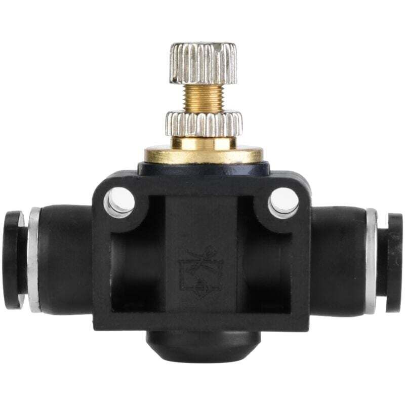 6-mm-Schlauch-Luftstromregler, T-Pneumatik-Armatur, Regelventil für Rohrverbindungen (6 mm) - Ulisem