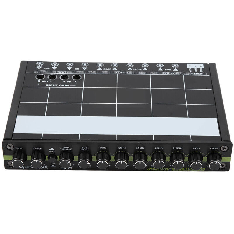 7-Band-Auto-Audio-Grafik-Equalizer Aktive Frequenzweiche Auto-Audio-Equalizer Stereo-Equalizer 1 Stück - Ulisem