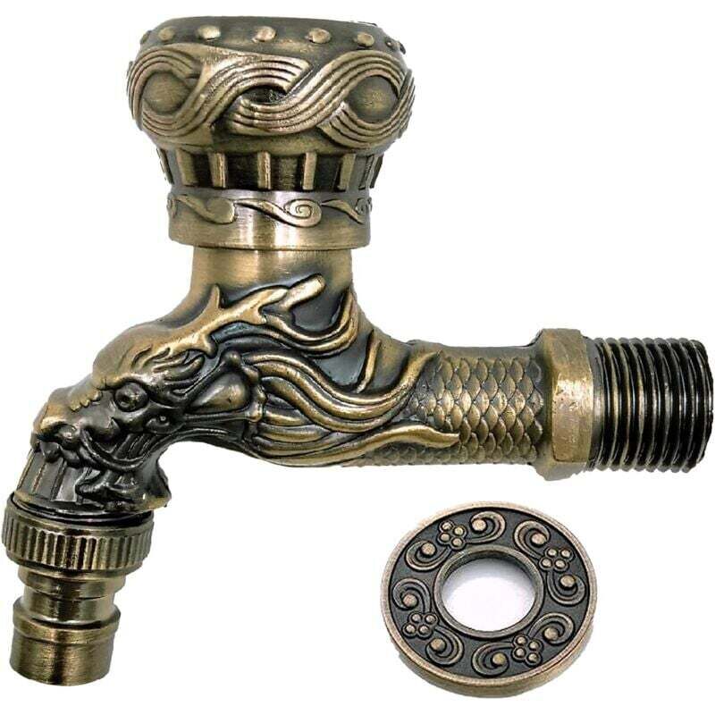 Ulisem Antiker Wasserhahn, Vintage-Wandarmatur, antik-Messing-Wasserhahn, Vintage-Wasserhahn, für Zuhause, Küche, Badezimmer