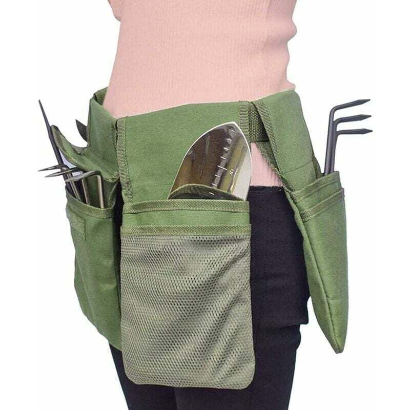 Aufbewahrungstasche für Gartengeräte – Gartengeschenke für Frauen, robuste Tragetasche für Gartengeräte, Werkzeugset, für drinnen und draußen, grün
