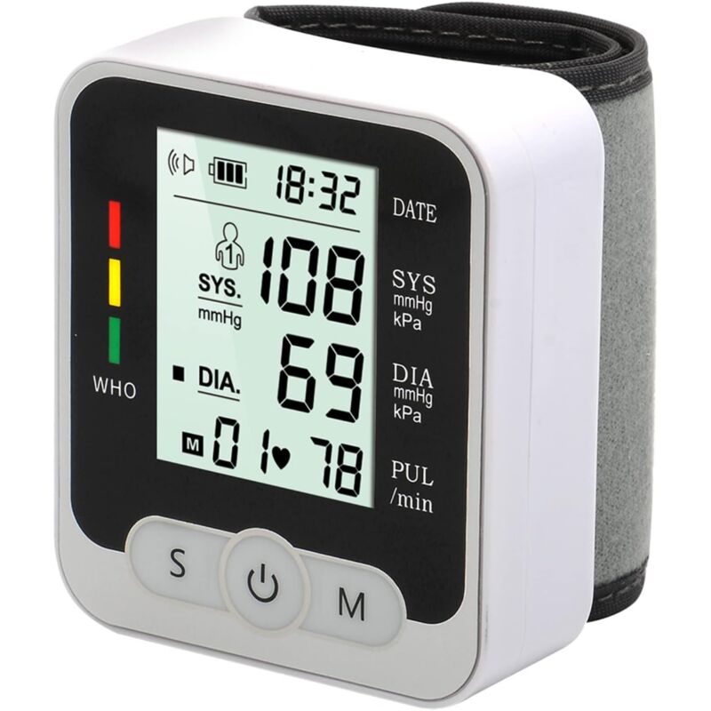 Ulisem Blood Pressure Monitor Digital Blood Pressure Cuff Automatic Blood Pressure Monitor for Home Use Large LCD Display Reading Memory Portable