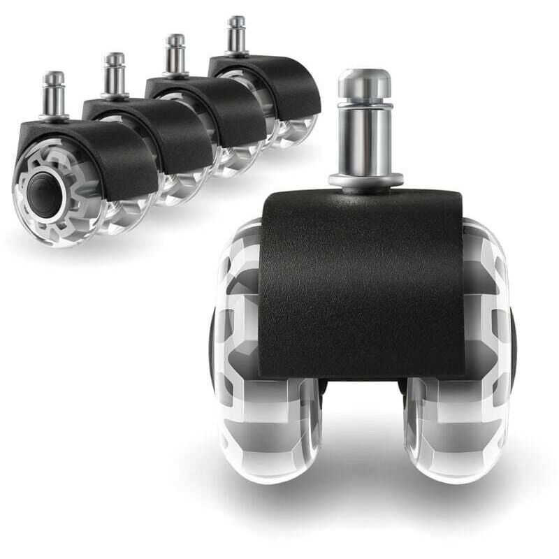 Ulisem Ersatz-Bürostuhl-Lenkrolle, 2 Zoll Gummi-Lenkrolle, extra weiches Hochleistungs-Ersatz-Lenkrad, Computer-Gaming-Bürostuhlrolle für alle Böden,