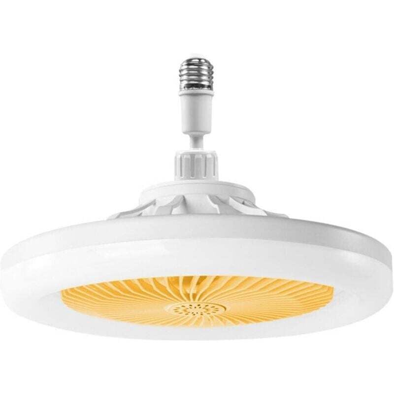 Deckenventilator mit Licht, Deckenventilator mit Fernbedienung, leiser Deckenventilator (Gelb) - Ulisem