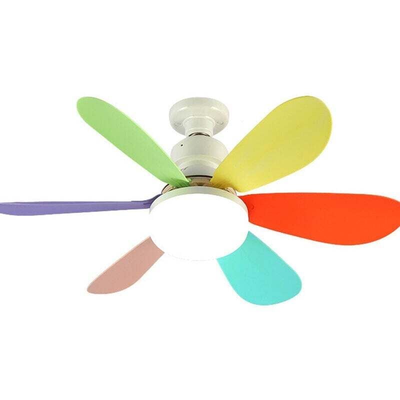 Deckenventilator mit Licht und Fernbedienung, dimmbarer LED-Deckenventilator mit integrierter 30-W-E27-Lampe - Ulisem