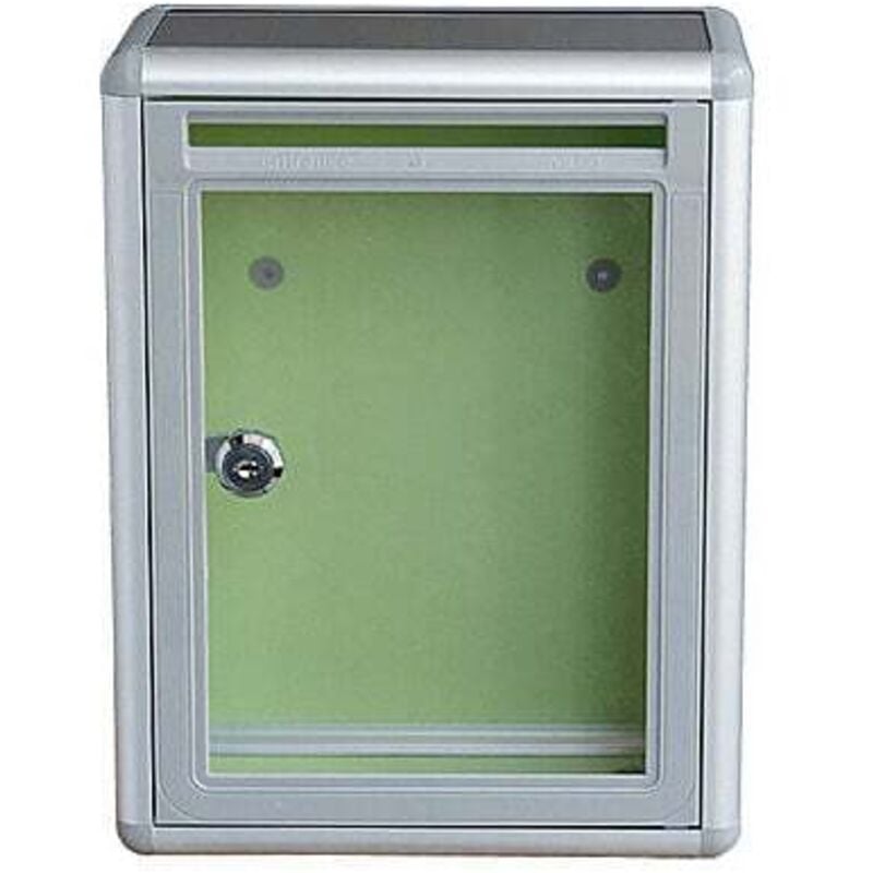 Ulisem Kleiner, durchsichtiger Briefkasten zur Wandmontage mit Schloss, Acryl-Aluminium-Briefkasten zur Wandmontage