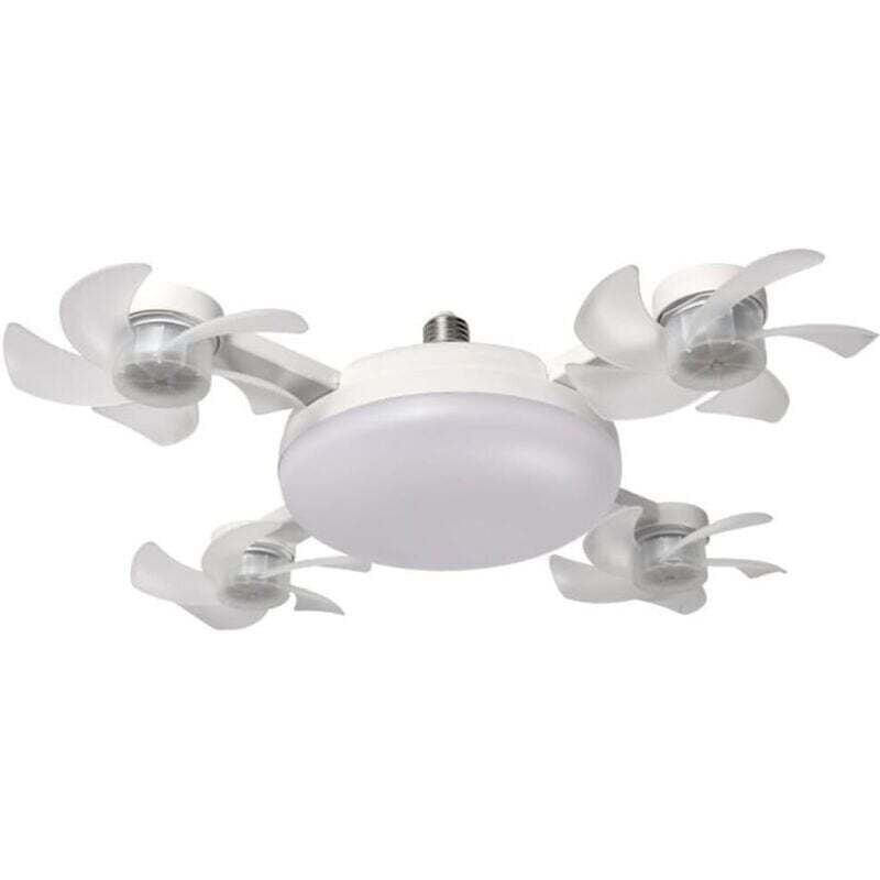 Ulisem LED-Deckenventilator mit Fernbedienung, dimmbarer LED-Deckenventilator (vier Köpfe)