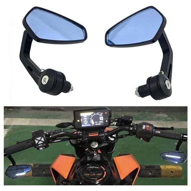 Ulisem Motorradspiegel, 7/8 Zoll 22 mm Motorrad-Lenkerendspiegel, blendfreie Motorrad-Seitenspiegel, Retro-Motorrad-Lenkerspiegel für Roller Yamaha