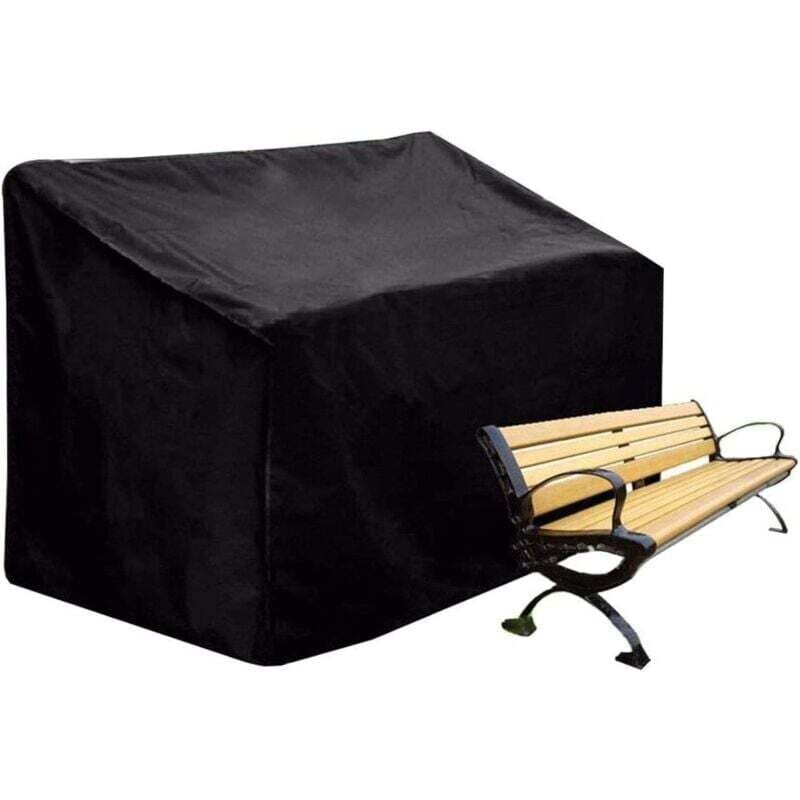 Ulisem Schutzhülle für Gartenmöbel, wasserdicht, 65 x 65 x 80/120 cm, Schwarz, für Gartentisch, rechteckige Gartenmöbel