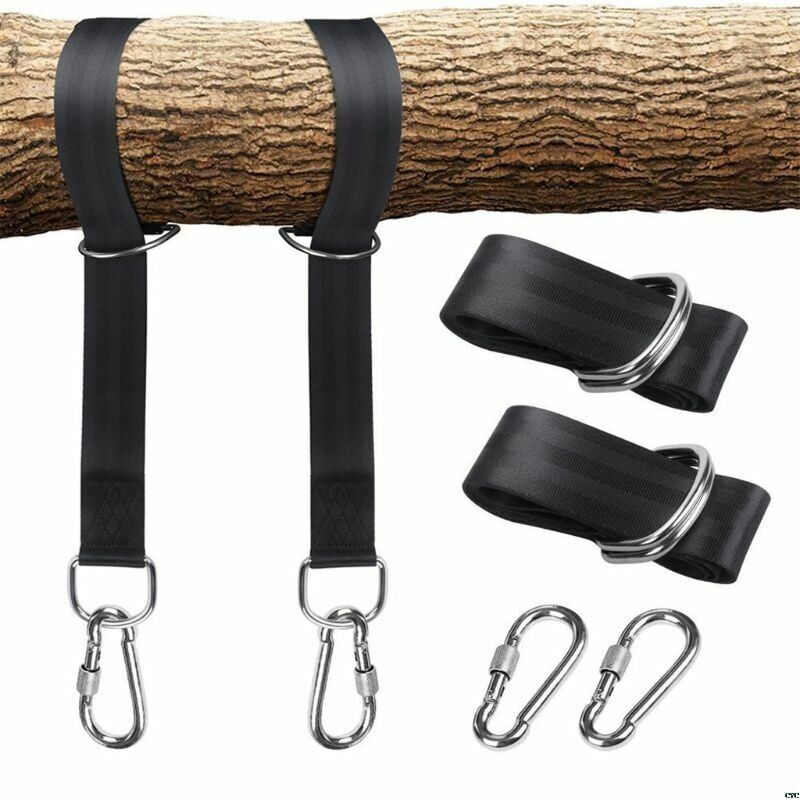 Ulisem - Tree Swing Strap Kit, mit zwei Edelstahl-Karabinern, geeignet für Reifenaufhänger, Veranda, Outdoor und Babyschaukel zhuoxuan a