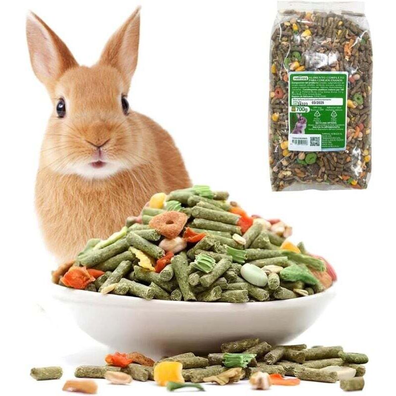 UlisemBalanced Futter für Kaninchen (700 g) – mit Gemüse angereichertes Hauptfutter, natürliches Futter für Nagetiere, mit lebenswichtigen Vitaminen