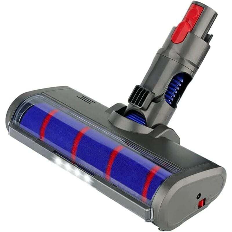 UlisemBrush für Dyson V8 V7 V10 V11 V15 Staubsauger-Ersatzteile für Dyson mit Turbo und Soft-Roller, LED-Licht, elektrisch motorisierte Turbobürste