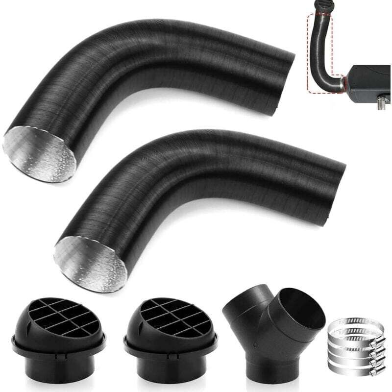 UlisemDieselheizung Standheizung 60 mm Lenkkopf Luftauslass Dreiwege T-förmiger Rundkopf 60 Rohre