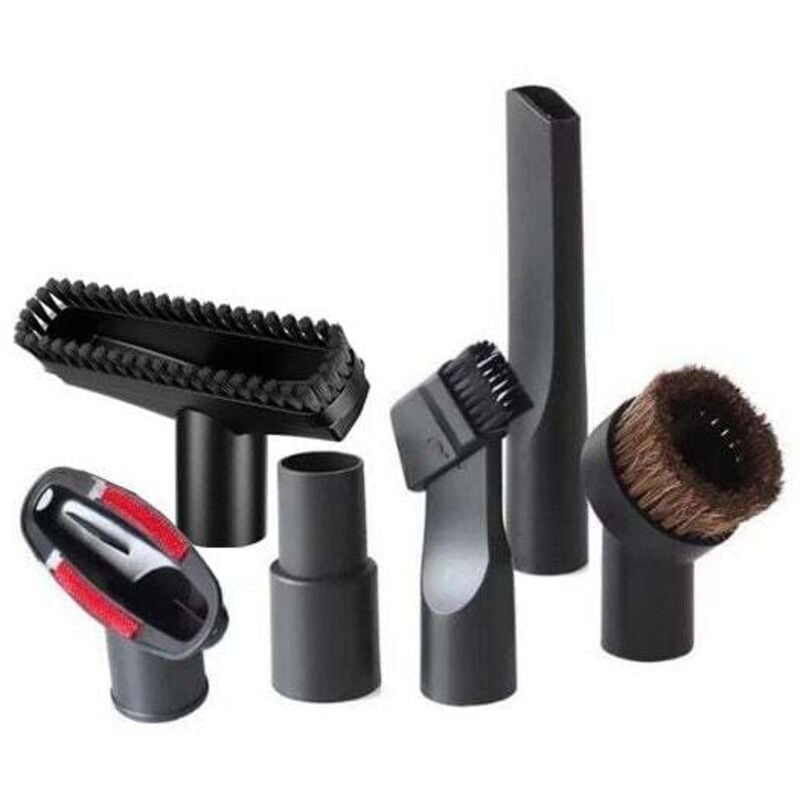 Ulisem Passend für Philips Midea Staubsaugerzubehör, Zwei-in-Eins-PP-Saugkopf-Sechsteil-Set, Rundbürstendurchmesser 32 mm