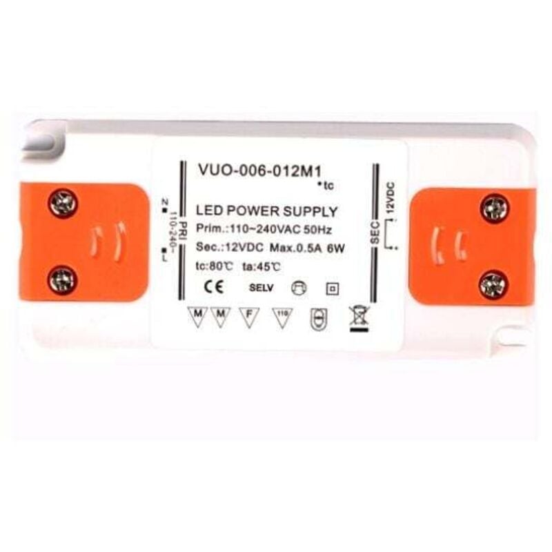 Ymyny - UlisemLED-Netzteil-Transformator – 6 w, 12 v dc, 0,25 a – Konstantspannung für LED-Streifen und G4-, MR11- und MR16-LED-Lampen