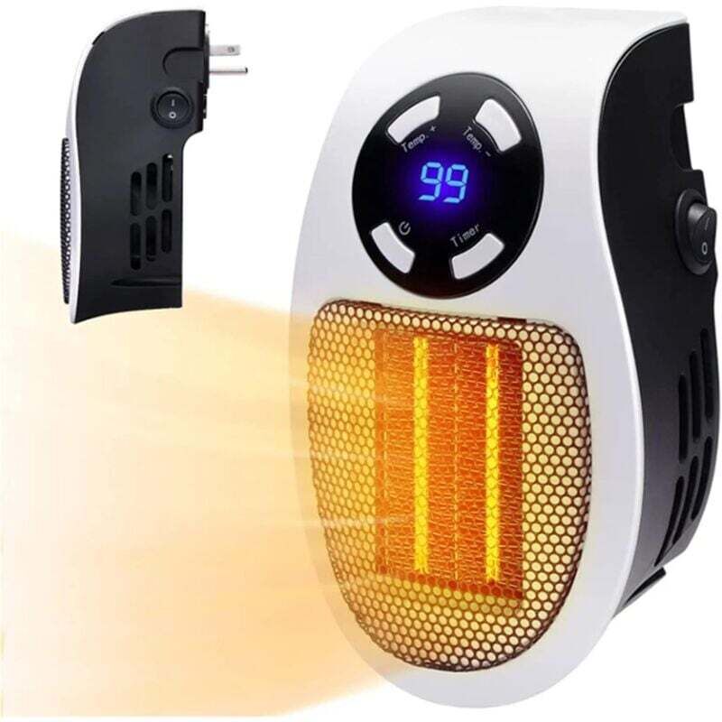 Tragbare elektrische Mini-Waschmaschine von Ulisem mit Ventilator, 500 W Smart-Wandkopf mit einstellbarem Thermostat, Timer und LED-Blende, kleiner