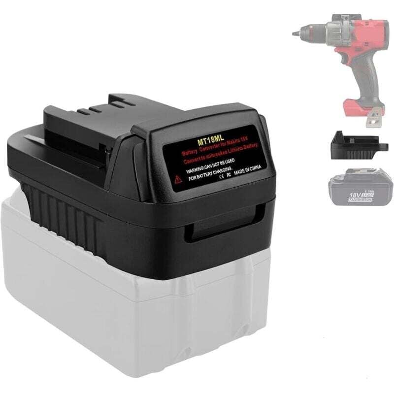UlisemMT18ML Akku-Adapter für Makita auf Milwaukee, konvertiert Adapter für Makita 18V LXT Akku