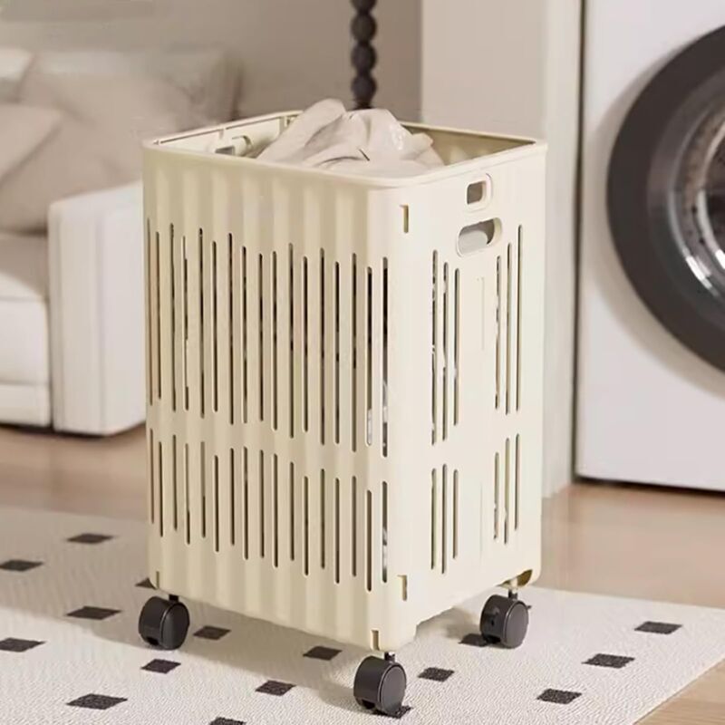 Ulisem Wäschekorb für schmutzige Wäsche, Wäschekorb mit großem Fassungsvermögen, faltbarer Wäschekorb für schmutzige Wäsche, rollbarer Wäschekorb für