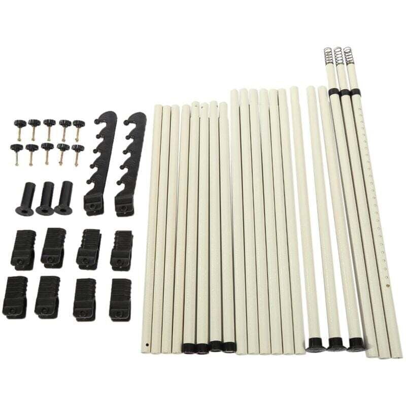 UlisemSysteme Teleskop-Garderobe, 4 Stangen, Kleidung, Höhe und Breite verstellbar, Teleskop-Garderobenständer, Kleiderschrank-Organizer