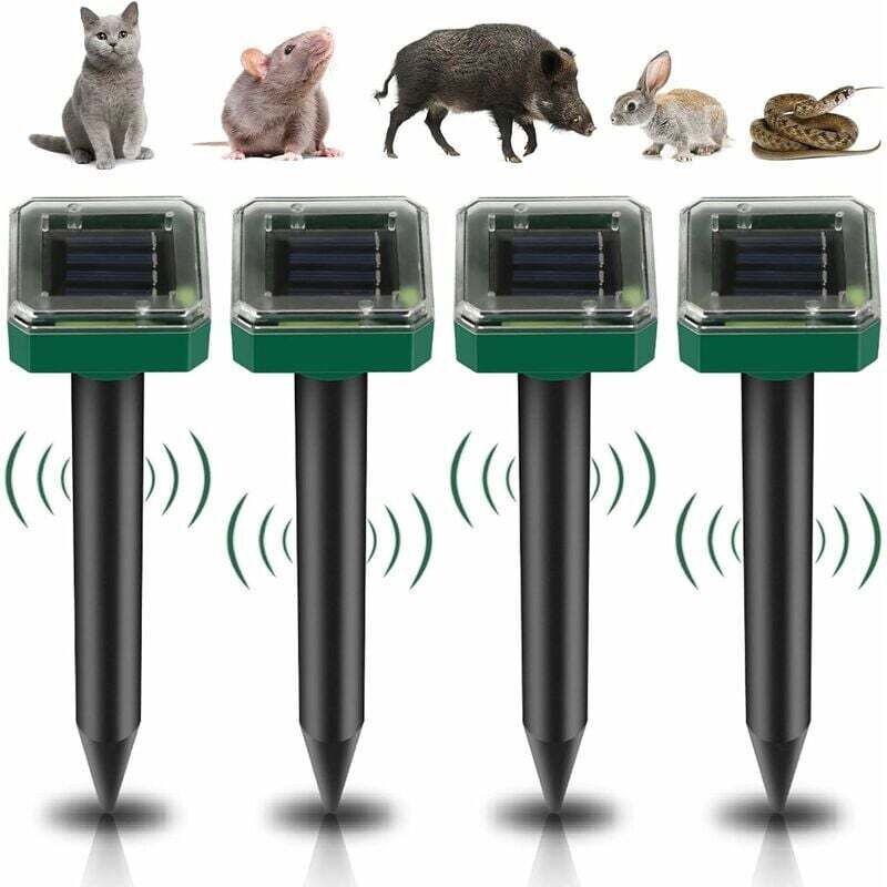 Ultraschall-Solar-Maulwurfvertreiber, 4 Stück, Solar-Ultraschall-Maulwurfvertreiber, Solar-Maulwurfvertreiber, Ultraschall-Schlangenvertreiber, IP65