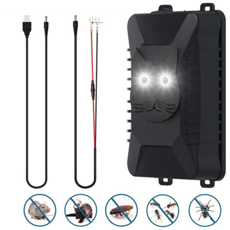 Ultraschall-Tierabwehr Marder-Frei Marderschreck- für Dachboden, KFZ, Haus, Auto, Garten, Garage, Carport, Dachboden - Marderabwehr Marderschutz mit