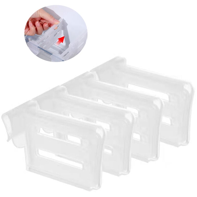 Csparkv - Kühlschrank-Trennwand – kann als Gewürztrennwand für die Kühlschrank-Seitentür verwendet werden, ein Satz von 4 Stück, transparent.