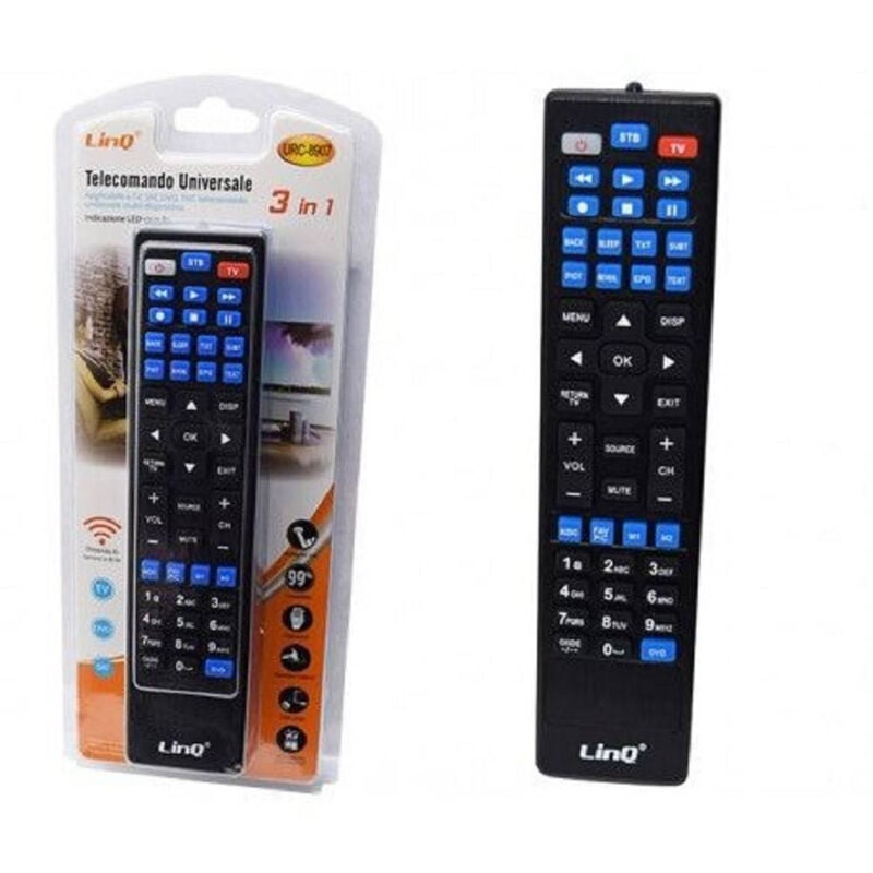 Trade Shop Traesio - Trade Shop - universer telekommand 3 in 1 URC-8907 lcd-tv-led-dvd sat dvd+vcr audio + amp+aux -
