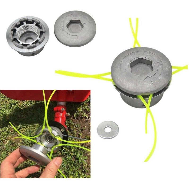 Trade Shop Traesio - Trade Shop - universal-aluminiumkopf für freischneider-rasenmäher 4-DRAHT-RASENMÄHER -