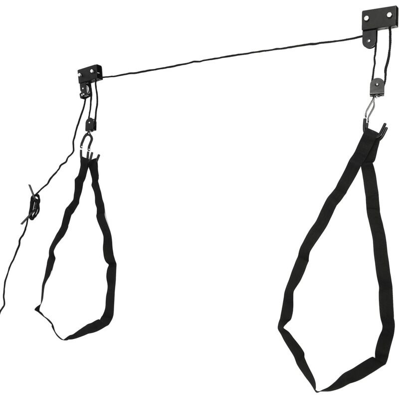 Universal Deckenlift als Halterung Fahrradlift Kanu Kajak 57kg Fahrräder Halter Garage Leiter Fahrrad Deckenhalterung für Fahrräder, Kanus, Kajaks