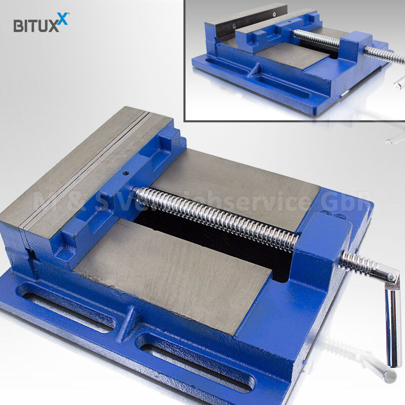 Bituxx - Universal Maschinenschraubstock 200mm Schraubstock Säulen Tisch Stand Bohrmaschine