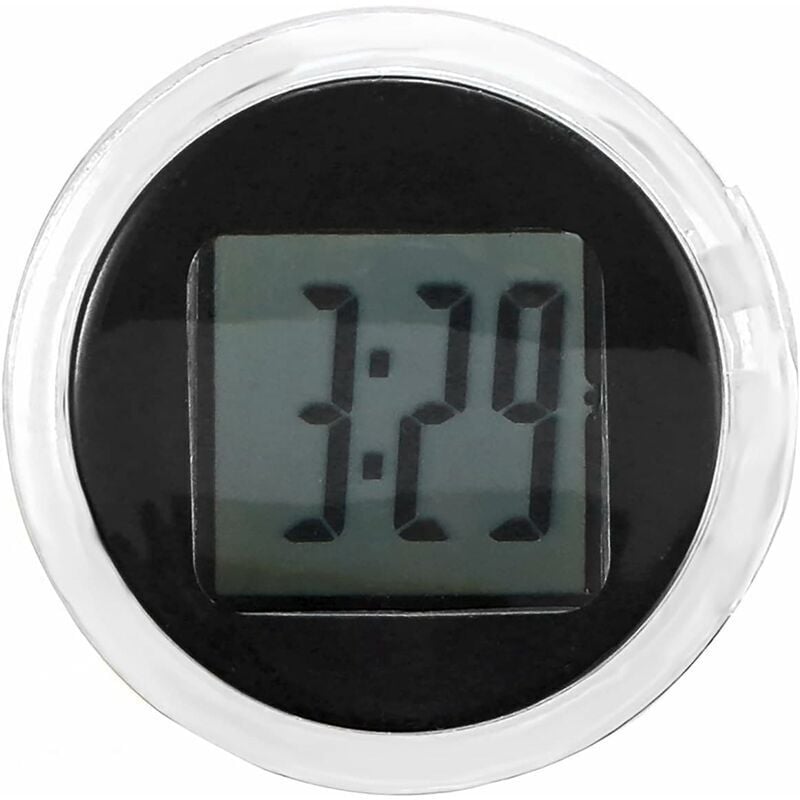 Universal Mini Motorrad Uhr Uhr Wasserdicht Aufklebbar Motorrad Digital Uhr Durchmesser 1,1' (2 stücke)